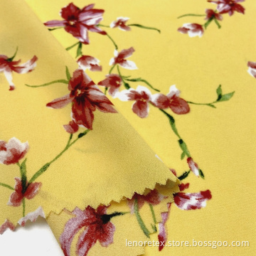 Polyester Woven 75D Moss Crepe Georgette Printed Fabric